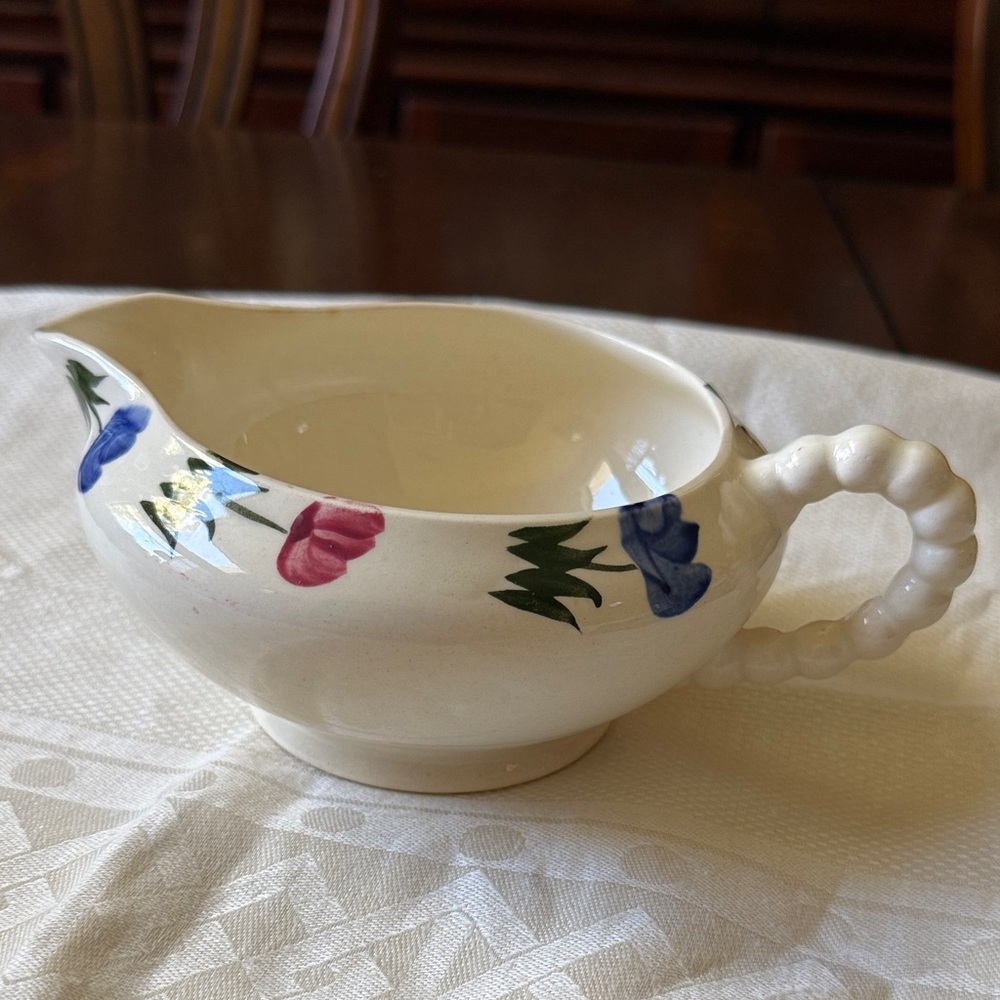 Vintage Blue Ridge Potteries gravy boat floral pattern